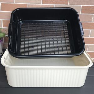 <span class=keywords><strong>Caja</strong></span> <span class=keywords><strong>de</strong></span> <span class=keywords><strong>Arena</strong></span> para Gatos <span class=keywords><strong>de</strong></span> PVC <span class=keywords><strong>de</strong></span> Doble Capa, Antiolor, Rectangular, <span class=keywords><strong>de</strong></span> Gran Tamaño, para Gatos, Conejos y Tortugas - Product Image 4