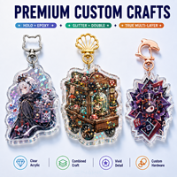 Portachiavi in Acrilico Premium Personalizzato CNAWO con Finitura Artigianale Combinata e Grafica Stampata UV per Merchandise Artistico