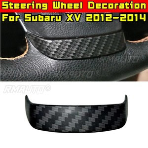 Volante de fibra de carbono con decoración brillante superior e inferior, modificación ligera mate para Subaru XV 2012-2014 - Product Image 1