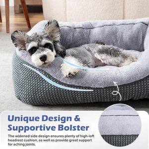 Mittelgroßes Orthopädisches Hundebett Rechteckig Waschbar Welpen-Schlafkissen Rutschfester Boden Wärmend Weich Beruhigend Langlebig Katzen Modisch - Product Image 6