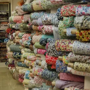 Sfuso personalizzato UAE trapuntatura floreale girasole stampato da te donne da cucire tessuto jersey cotone 100% liberty