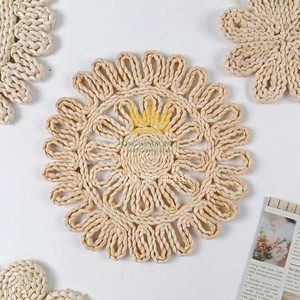 Napperon rond en jute naturel tissé à la main, idéal pour la décoration de table de cuisine, prix abordable, vente chaude - Product Image 1