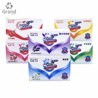 Jabón de tocador de limpieza básica hecho a mano de 125g para mujeres y hombres, ingrediente químico antiséptico blanqueador sólido presentado en caja de papel