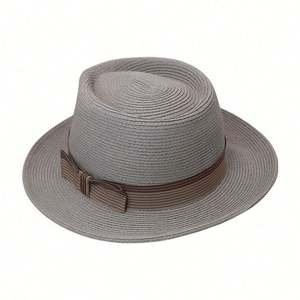 Chapeau de paille Fedora style britannique unisexe, idéal pour le printemps et l'été, protection solaire décontractée – Meilleure vente - Product Image 2