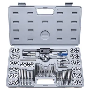 Ventes directes d'usine 60pcs tap et die set alliage acier main utiliser SAE et Métrique Réenfilez Ensemble threading Kit