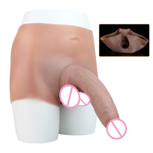 SXXY Arnés de silicona con funda para pene de 29 cm, pantalones con dildo hueco, ropa interior realista para transgénero, juguete sexual con punto G. - Product Image 1