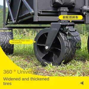 Camping en plein air voiture Portable pique-nique stockage plate-forme quatre roues pliant chariot petite remorque - Product Image 2