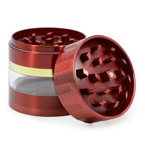 Mayorista Premium 2 en 1: Cenicero y Molinillo de Hierbas de 63mm, 4 Piezas, Aleación de Zinc, Ventana Transparente, para Tabaco y Especias - Product Image 3