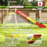 Toboggan aquatique extérieur en métal et plastique pour enfants, équipement de jeu pour la maison et le jardin