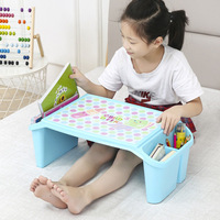 Table pliante portable pour ordinateur portable, bureau paresseux pour la maison, petite table d'étude légère en plastique pour étudiants et enfants