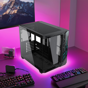 Sea View ATX Micro ATX Máy tính để bàn tháp máy tính vỏ với 9 pcs argb Quạt làm mát cổng 3.0 USB âm thanh để chơi game - Product Image 2