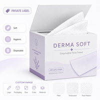 Serviette de Visage Jetable en Coton Imprimée sur Mesure OEM ODM avec Logo Personnalisé, Taille et Couleur, Tissu Facial Gaufré Nacré pour Soins de la Peau