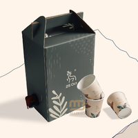Boîte à café en papier couché durable 2L/3L/5L imprimée personnalisée Conteneur à emporter Boîte distributrice de café jetable de qualité alimentaire avec valve