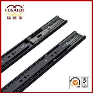 Guías de cajón de riel deslizante <span class=keywords><strong>para</strong></span> muebles de triple extensión de 45mm, caja de almacenamiento telescópica con rodamiento de bolas extraíble, toboganes de cajón de canal - Product Image 6