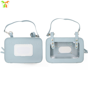 Porte-lingettes humides pour bébé réutilisable et portable, sac en cuir PU, pochette de transport pour les voyages avec un conteneur de lingettes humides pour adultes et bébés - Product Image 6