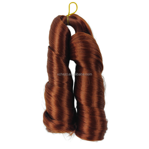 Extensions de <span class=keywords><strong>cheveux</strong></span> synthétiques 150g, ondulations lâches, boucles en spirale, tresses au crochet, <span class=keywords><strong>cheveux</strong></span> soyeux, boucles françaises pour tressage - Product Image 6