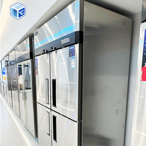 Réfrigérateur commercial vertical à double température, quatre portes, en acier inoxydable, refroidissement par air, prix d'usine - Product Image 5