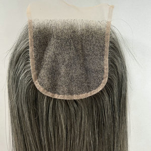 ผมปิดลูกไม้สำหรับ100% ผมมนุษย์แท้ HD มีลูกไม้แท้ HD หน้าผากสีเทา - Product Image 3
