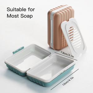 Boîte à savon drainante pour la douche, porte-savon de voyage étanche avec couvercle pour le camping, la randonnée, la salle de sport et les activités de plein air - Product Image 2