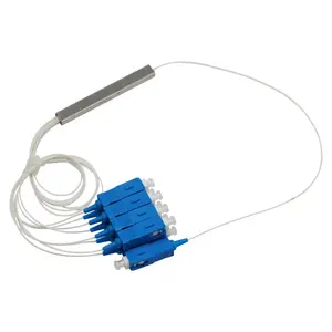 1 16 Fiber optik sıyırıcı 1X1 6 çelik boru bölücü tek modlu 1X16 Sc/APC Mini Fiber optik PLC Splitter