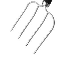 Fourchette à viande en acier inoxydable à 4 dents, manche long, pour barbecue, outil de cuisson extérieur, logo personnalisé OEM