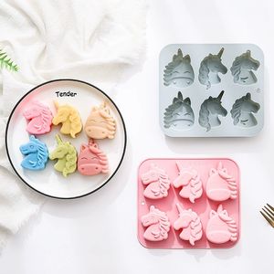 Molde <span class=keywords><strong>de</strong></span> Silicona <span class=keywords><strong>de</strong></span> Gran Tamaño con 6 Cavidades y 3 Diseños Ecológicos para Hacer Chocolate, Jabón, Cake Pops y Cubitos <span class=keywords><strong>de</strong></span> Hielo con Forma <span class=keywords><strong>de</strong></span> <span class=keywords><strong>Unicornio</strong></span> - Product Image 1