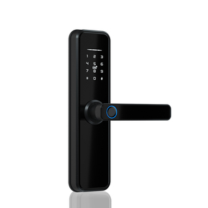 Serrure intelligente Sinovo à empreinte digitale sans clé pour hôtel et maison, lecteur de carte NFC/PIN avec capteur WiFi, réseau RFID Tuya TT pour porte en bois - Product Image 1