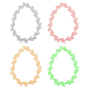 قوالب قص معدنية مخصصة من الفولاذ الكربوني بتصميم عناصر عيد الفصح لصناعة البطاقات والحرف اليدوية الورقية - Product Image 1