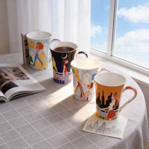 Tasses à thé en céramique et porcelaine compatibles micro-ondes et lave-vaisselle / Créez votre propre tasse à café pour enfants avec motif de chat anime - Hunan - Product Image 4