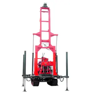 200m 230m Crawler Hidráulica Track Water Well Drilling Rig Para Sandy Rocky Underground Water Detector Drilling Machine