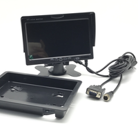 Écran LCD IPS Aviation VGA 7 pouces pour véhicule, approuvé directement par l'usine, connecté au NVR mobile pour bus et véhicules
