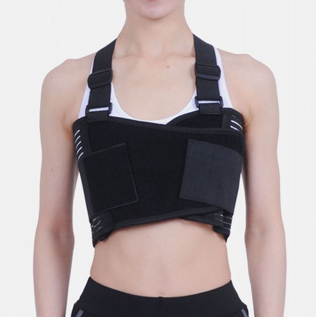 Rib Injury Chest Binder Brace for Cracked Ribs Elastic Rib Support Belt Breathable Compression Chest Protector Wrap