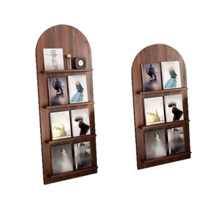 Bilu Wooden <b>Wall</b> Mount Bookshelf Multi Tier Storage Rack For Study Room Display <b>Vinyl</b> Records Albums - Product Image 2