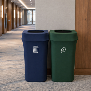 Coordinated Event Waste <b>Bin</b> Cover Custom Spandex Trash Can Cover for Venue Packages and Hospitality Projects - Product Image 1