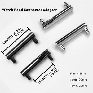 Connecteurs métalliques 20 22mm 18 à 14mm, adaptateur de bracelet de montre en acier inoxydable, accessoires de montre intelligente, 2 pièces - Product Image 1