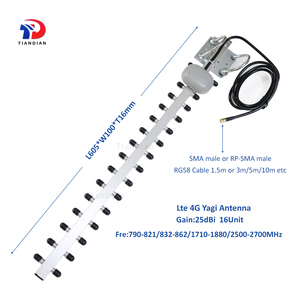 <span class=keywords><strong>Antena</strong></span> <span class=keywords><strong>Yagi</strong></span> 4G LTE de 25 dBi, Direccional, para Exteriores, Amplificador de Señal de Router Inalámbrico 4G, 16 Unidades - Product Image 2