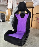Siège sport de style RECARO CS Sportster JBR1039R, confortable, en fibre de carbone FRP, sièges de course automobile en cuir PVC.