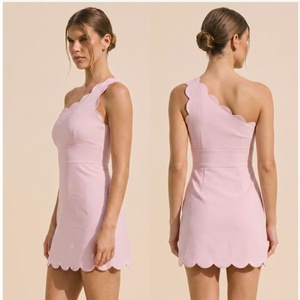 <strong>Women</strong> One Shoulder Lace Trim Tennis <strong>Dress</strong> Push <strong>Up</strong> Built n Bra Pad One Piece Fitness Workout <strong>Dress</strong> Outdoor Sports Activewear - Product Image 1
