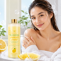 HEXFLU Gel Douche Quotidien Doux au Citron et Beurre de Karité, Double Action, Contrôle du Sébum, Hydratant, Mousse Lactée Riche, pH Équilibré