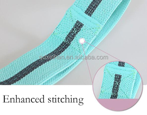Bandes de cercle de hanche de <span class=keywords><strong>boucle</strong></span> de tissu élastique de haute qualité bandes d'entraînement de résistance lourde pour les exercices de fitness et la musculation - Product Image 3