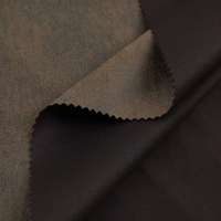 Tissu en suède scuba tricoté chic à texture vintage veloutée 95% polyester 5% élasthanne pour manteaux de mode d'hiver