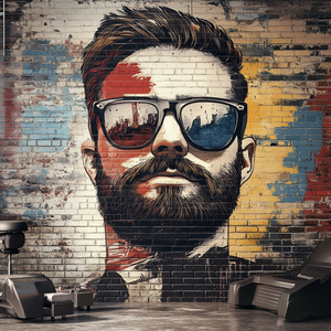 Papel Tapiz Moderno para Barbería, Impermeable, Decorativo, con Diseño de Hombre Guapo, Mural Autoadhesivo - Product Image 1