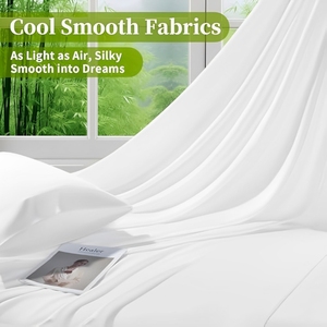 Cloudland 400tc 100% Bamboo Fabric Bed Sheet Set <strong>King</strong> <strong>Size</strong> Bamboo Viscose Collection Luxury Bamboo <strong>Bedding</strong> - Product Image 4