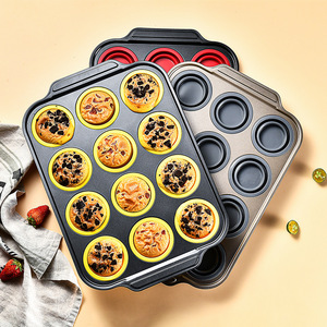 Moule à gâteau pliable en silicone avec 6 ou 12 cavités, démoulage facile, outil de cuisson au four, produit pour opportunités commerciales transfrontalières - Product Image 3