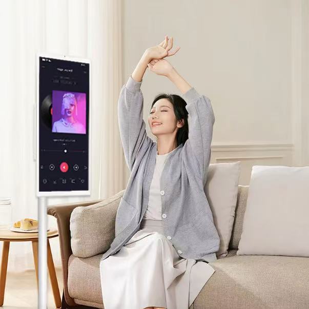 24 Inch White Design for Home Cinema Touch Screen Intelligent Portable TV Android Display Interactive Display Tablet Stand