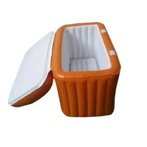 Grand refroidisseur de boissons orange en PVC avec couvercle, refroidisseur de fête de <span class=keywords><strong>piscine</strong></span> gonflable, plateau tournant, glacière flottante - Product Image 2