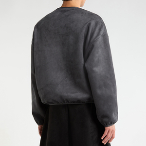 KingSen Wholesale Men's French Terry Crew Neck Elastic Waist Sweatshirt Breathable Printed Acid Washed Loose 100% Cotton Autumn - Product Image 5