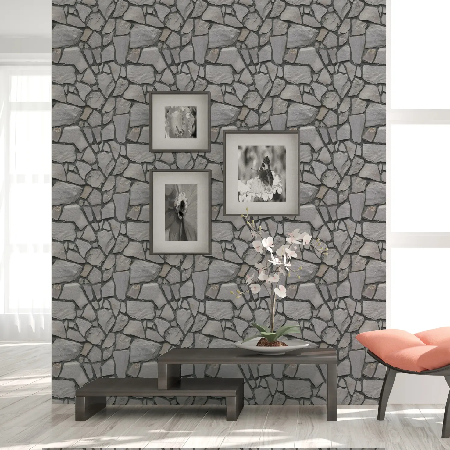 Home Decoration Waterproof Floor Wall 3D Wall Panel 3d Stone Foam Wall Stickers