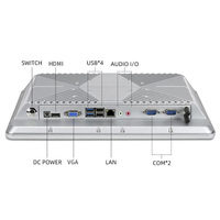 Panel PC Industrial sin Ventilador con Clasificación IP65, con Windows 10, Tamaños de 10.4 y 21 Pulgadas, Pantalla Táctil Industrial Integrada, Compatible con Win10