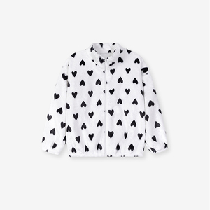 <span class=keywords><strong>Felpa</strong></span> a maniche lunghe in pile bianche con motivo a cuore dei cartoni animati autunno abito Casual 2-7Y - Product Image 2